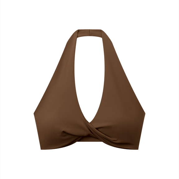Women's Pleated Halter Sports Bra by ODMPOD