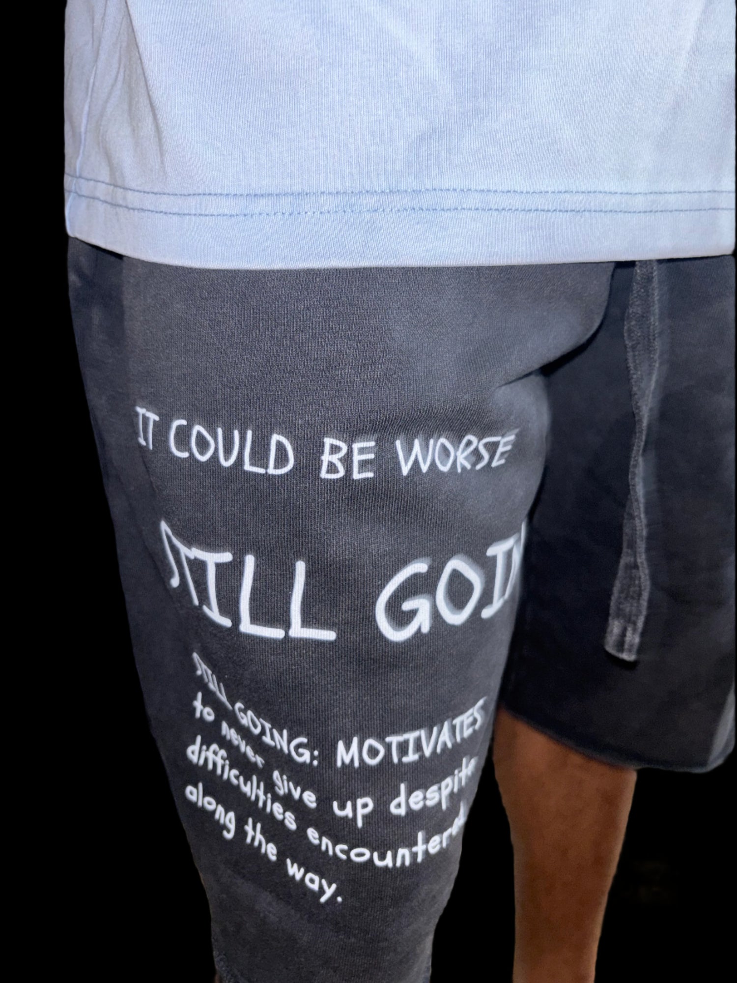 "WORDS HAVE POWER" Vintage Washed Shorts by ODMPOD