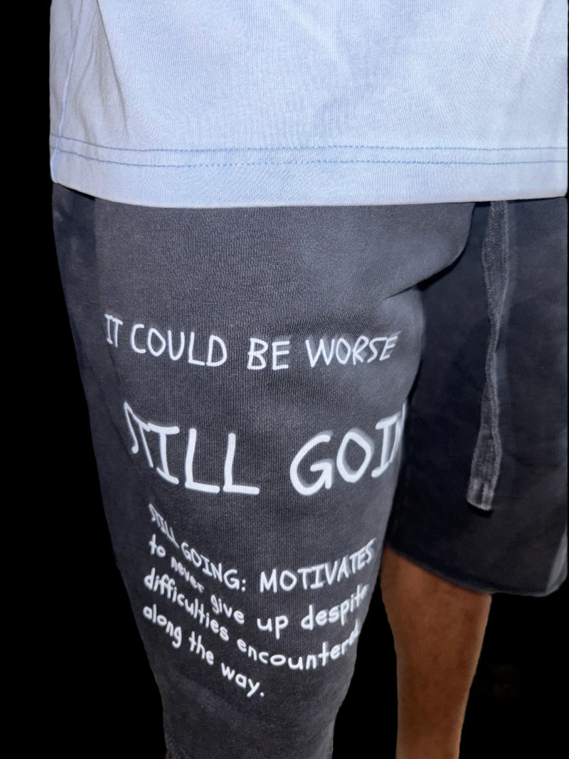 "WORDS HAVE POWER" Vintage Washed Shorts by ODMPOD