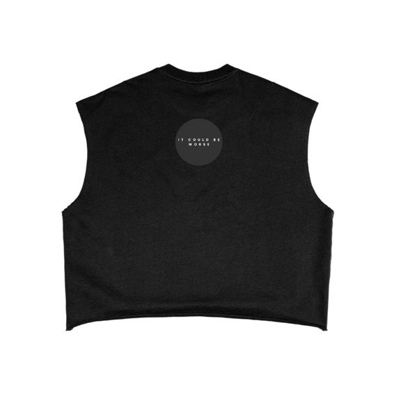 "WORDS HAVE POWER" French Terry Boxy Tank Top by ODMPOD