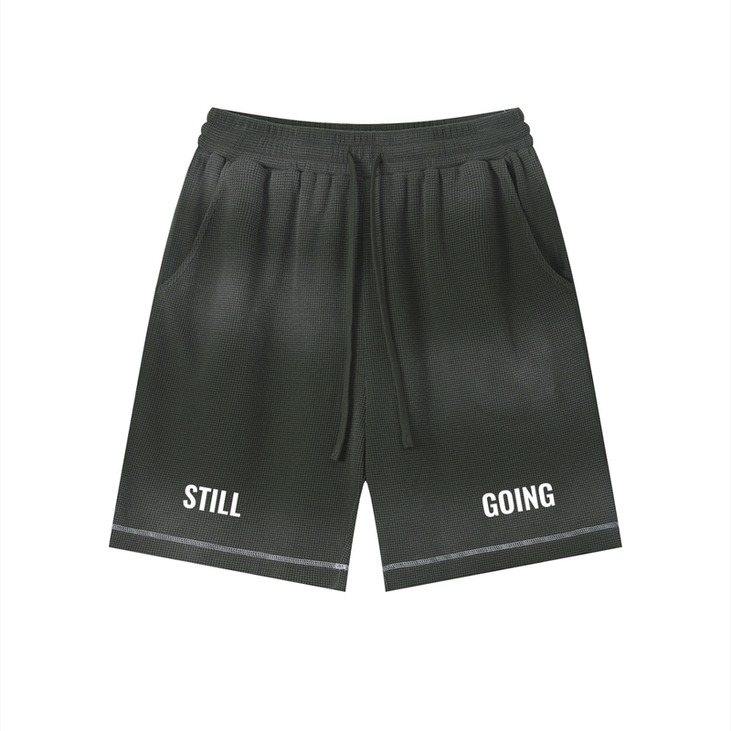 Sunfade Waffle Raw Hem Shorts by ODMPOD