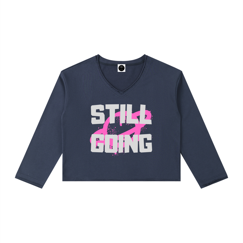 Women's Raw Hem Long Sleeve T-Shirt by ODMPOD