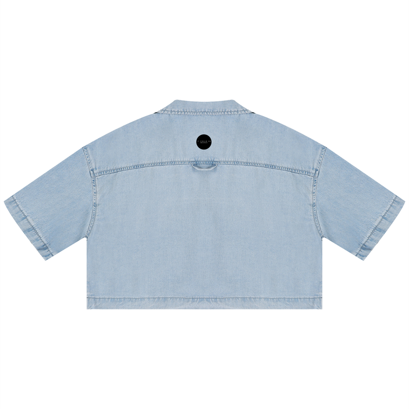 Women's Vintage Wash Boxy Cropped Shirt by ODMPOD
