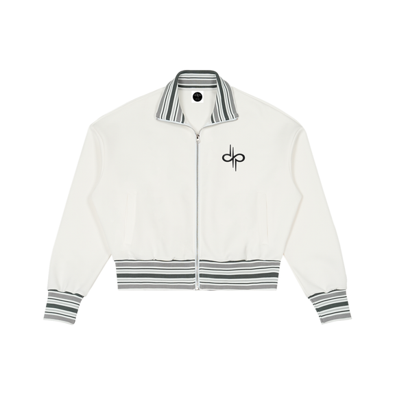 Striped Rib Collar Zip Jacket by ODMPOD