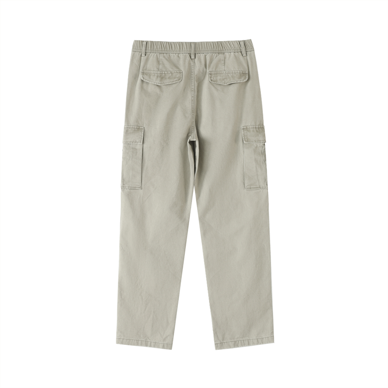 Cotton Elastic-Waist Cargo Pants by ODMPOD
