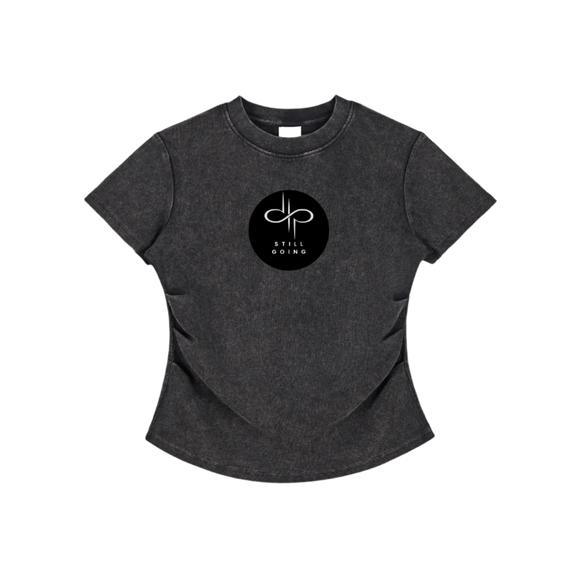 Vintaged-Wash Bodycon Cotton T-Shirt by ODMPOD