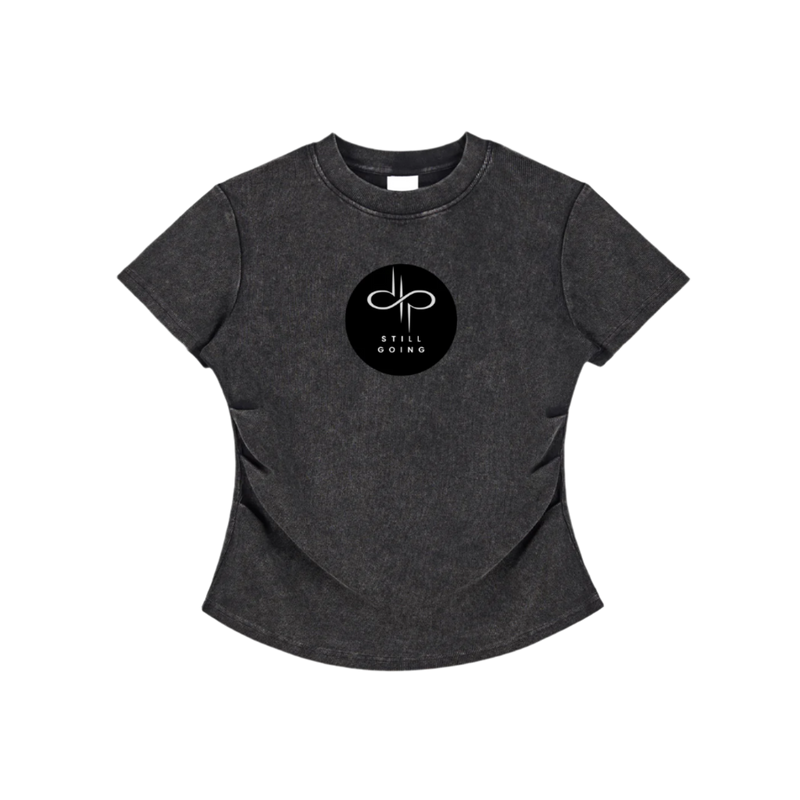 Vintaged-Wash Bodycon Cotton T-Shirt by ODMPOD