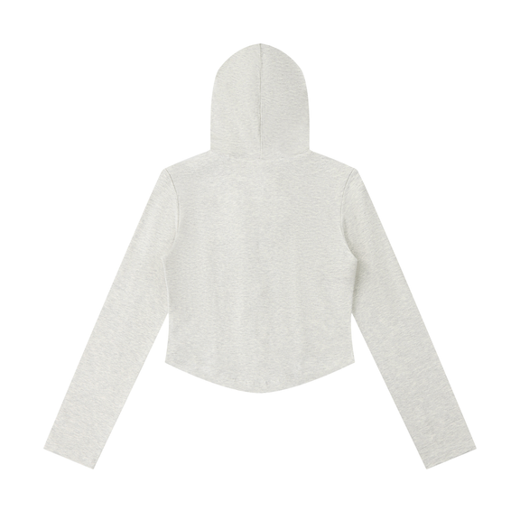 Women's Slim Cropped Full Zip Hoodie by ODMPOD