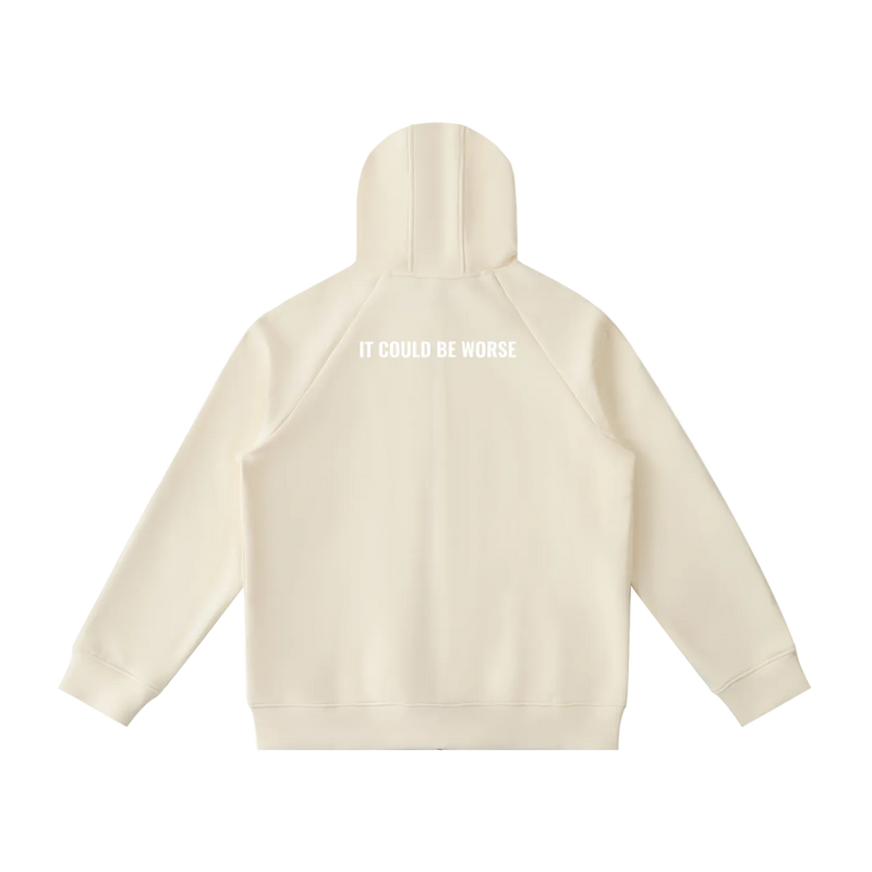 Heavyweight Raglan Sleeve Zip Hoodie by ODMPOD