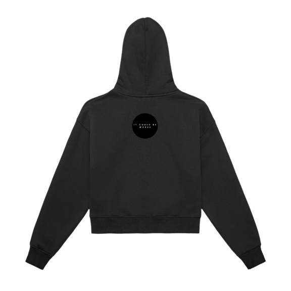 "WORDS HAVE POWER" Women's Cropped Hoodie by ODMPOD