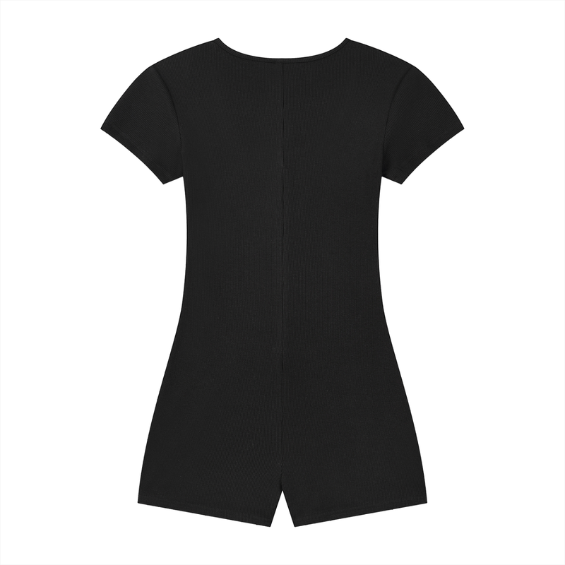 Women's Dual-Function Cape Tie-Waist Romper by ODMPOD