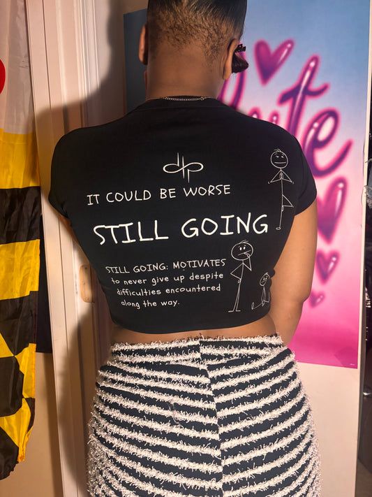 "WORDS HAVE POWER" Snow Washed Crop Top by ODMPOD