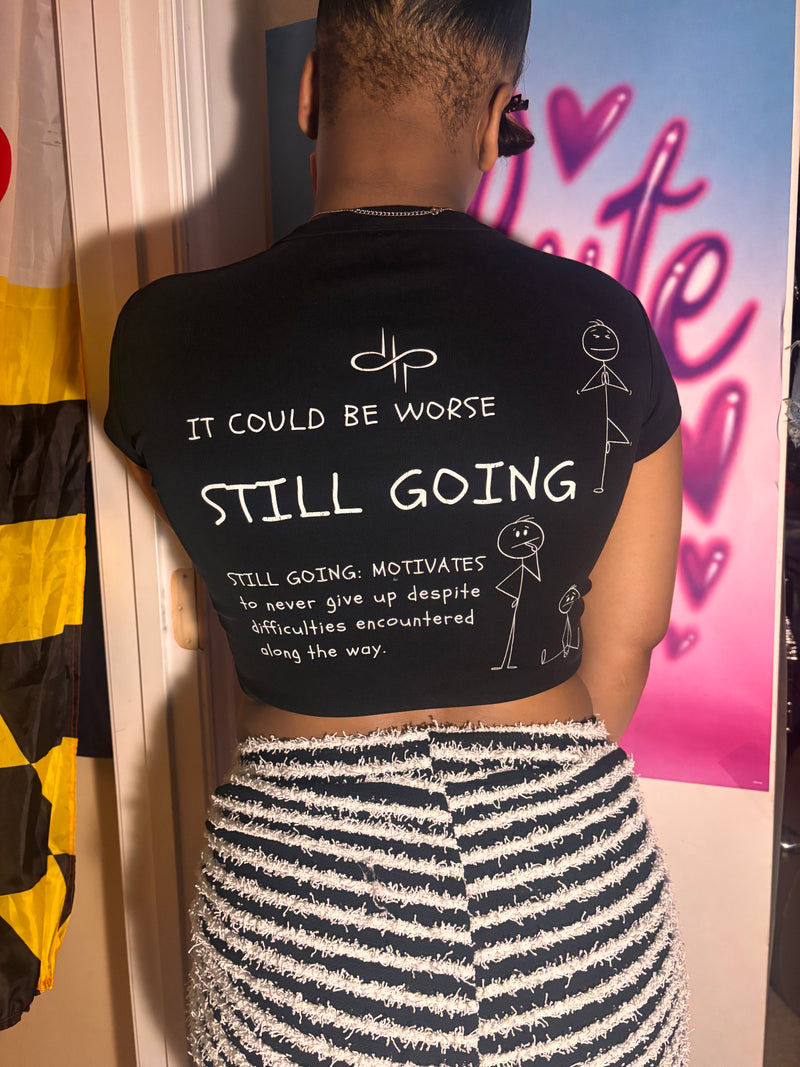 "WORDS HAVE POWER" Snow Washed Crop Top by ODMPOD