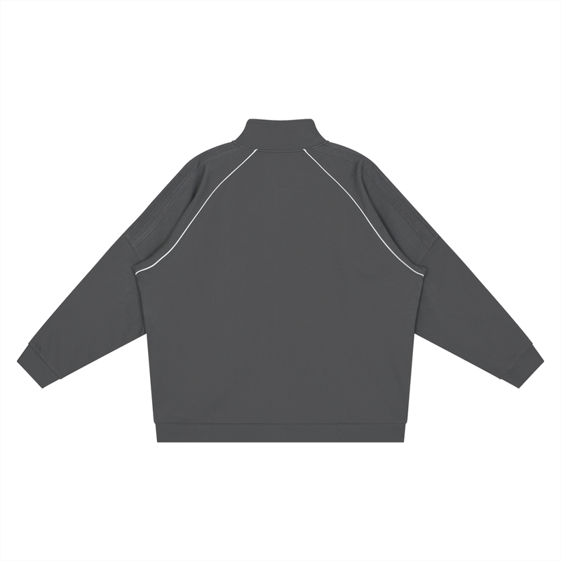 Reflection Striped Raglan Sleeve Jacket by ODMPOD