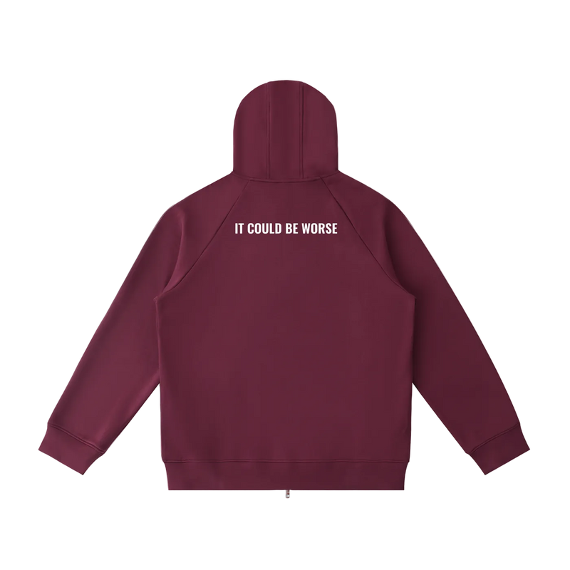 Heavyweight Raglan Sleeve Zip Hoodie by ODMPOD