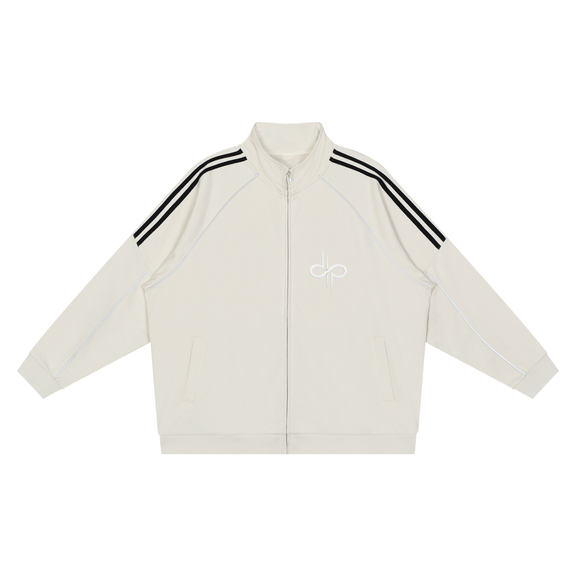 Reflection Striped Raglan Sleeve Jacket by ODMPOD