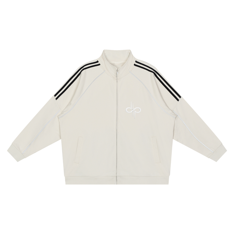 Reflection Striped Raglan Sleeve Jacket by ODMPOD