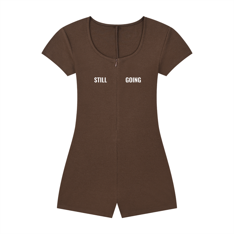 Women's Dual-Function Cape Tie-Waist Romper by ODMPOD
