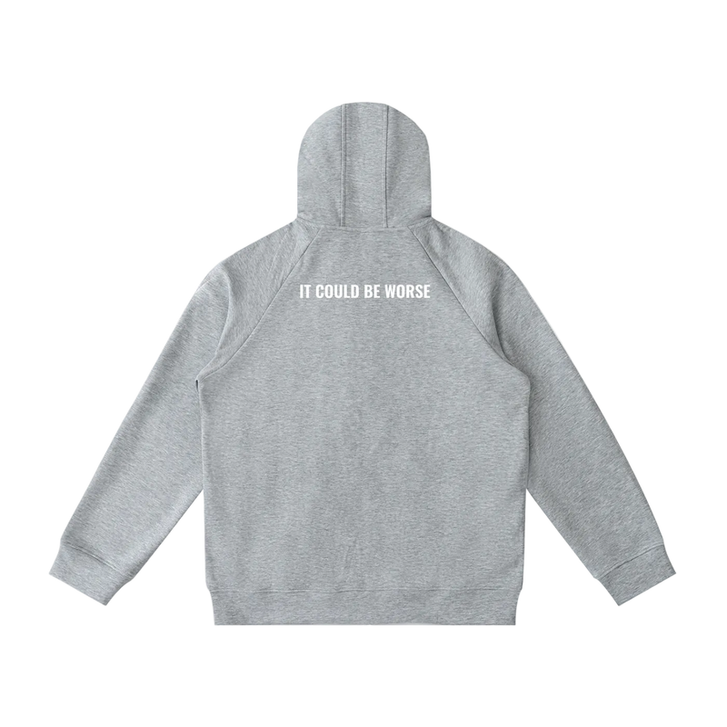 Heavyweight Raglan Sleeve Zip Hoodie by ODMPOD