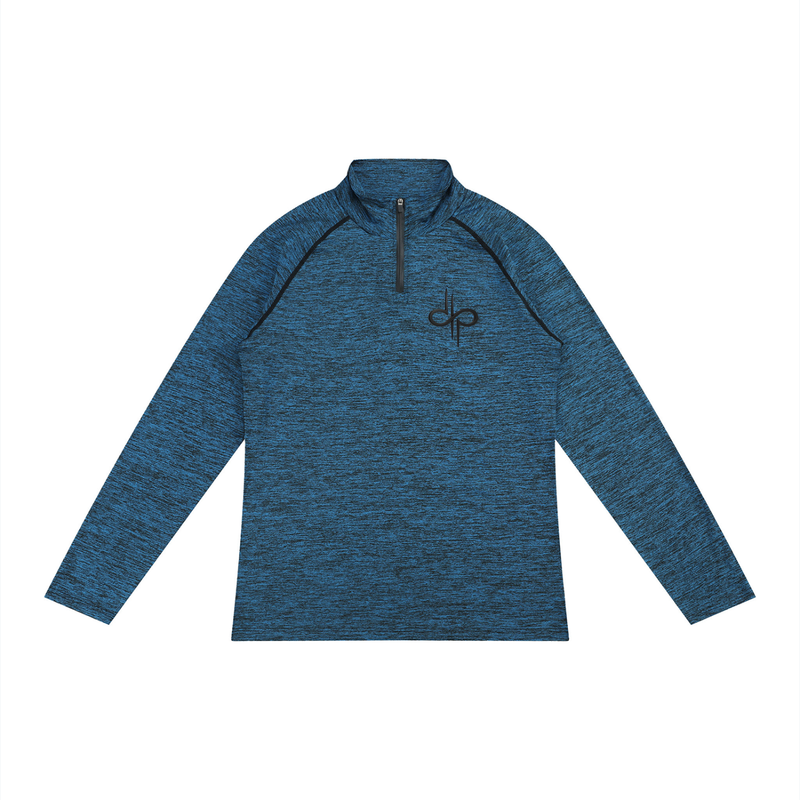 Men's Quarter-Zip Performance Long Sleeve T-Shirt by ODMPOD