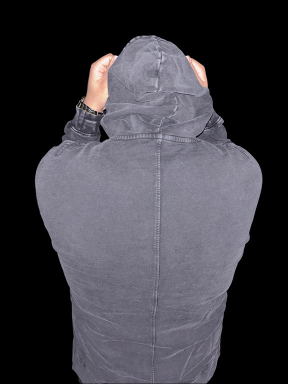 "WORDS HAVE POWER" Slit Hem Turtleneck Hoodie by PODpartner