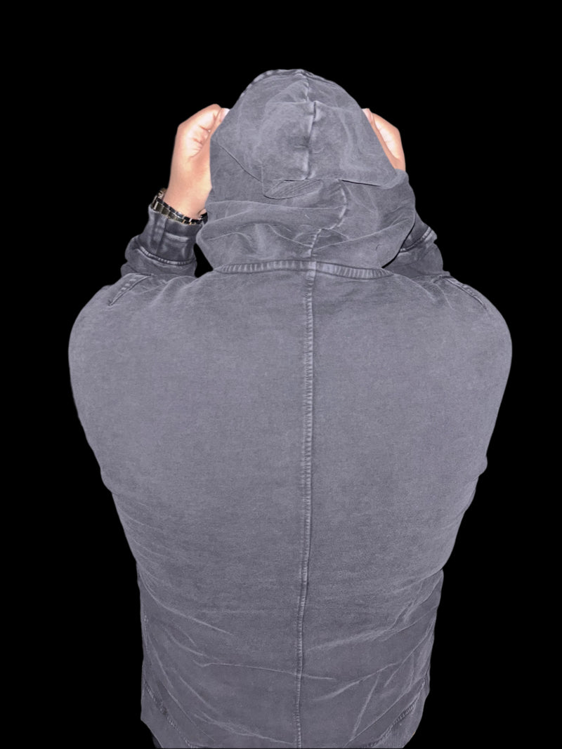 "WORDS HAVE POWER" Slit Hem Turtleneck Hoodie by PODpartner