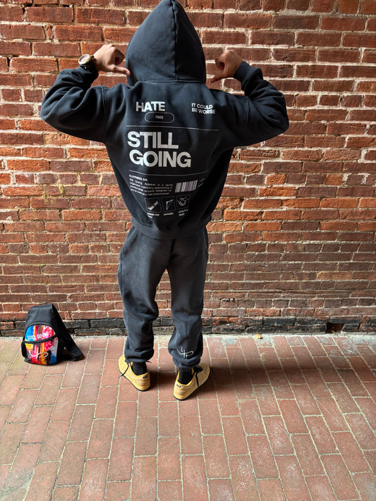 "HATE FREE" Zip- Boxy Hoodie