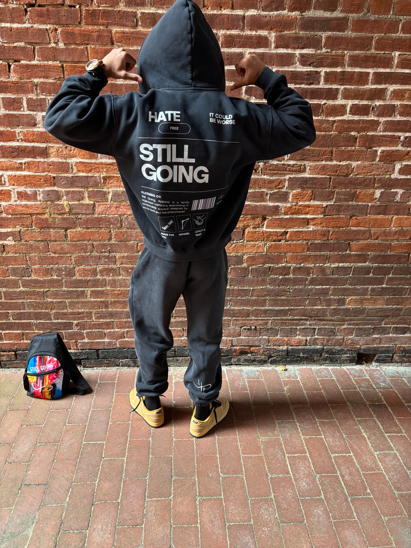 "HATE FREE" Zip- Boxy Hoodie