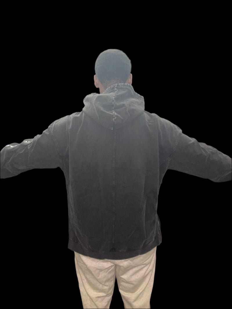 "WORDS HAVE POWER" Slit Hem Turtleneck Hoodie by PODpartner