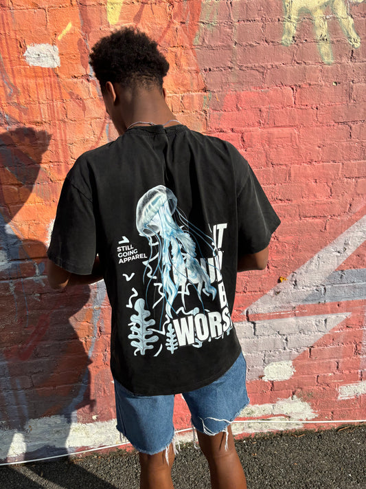 Vintage Washed T-Shirt "OCEAN" by ODMPOD