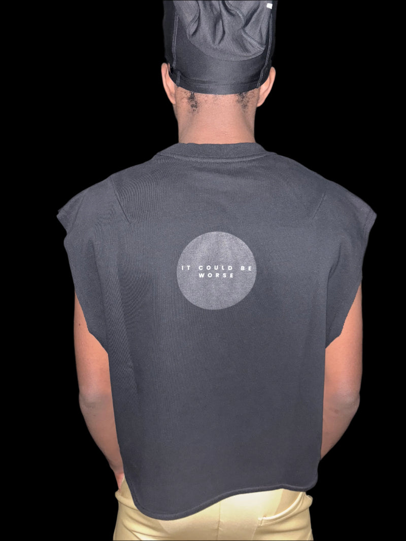 "WORDS HAVE POWER" French Terry Boxy Tank Top by ODMPOD