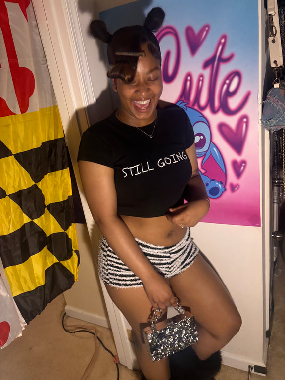 "WORDS HAVE POWER" Snow Washed Crop Top by ODMPOD