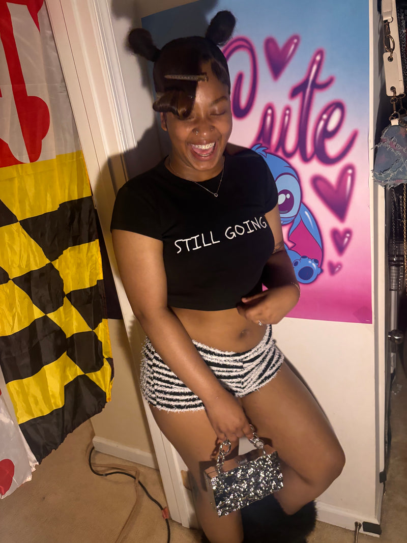 "WORDS HAVE POWER" Snow Washed Crop Top by ODMPOD