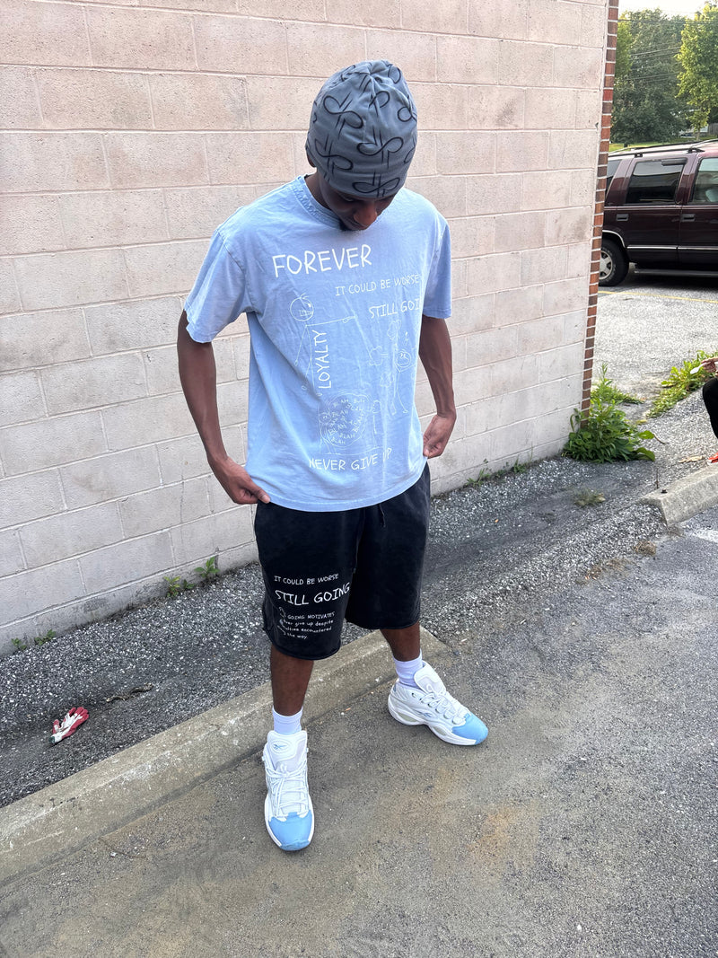 "WORDS HAVE POWER" Vintage Washed Shorts by ODMPOD