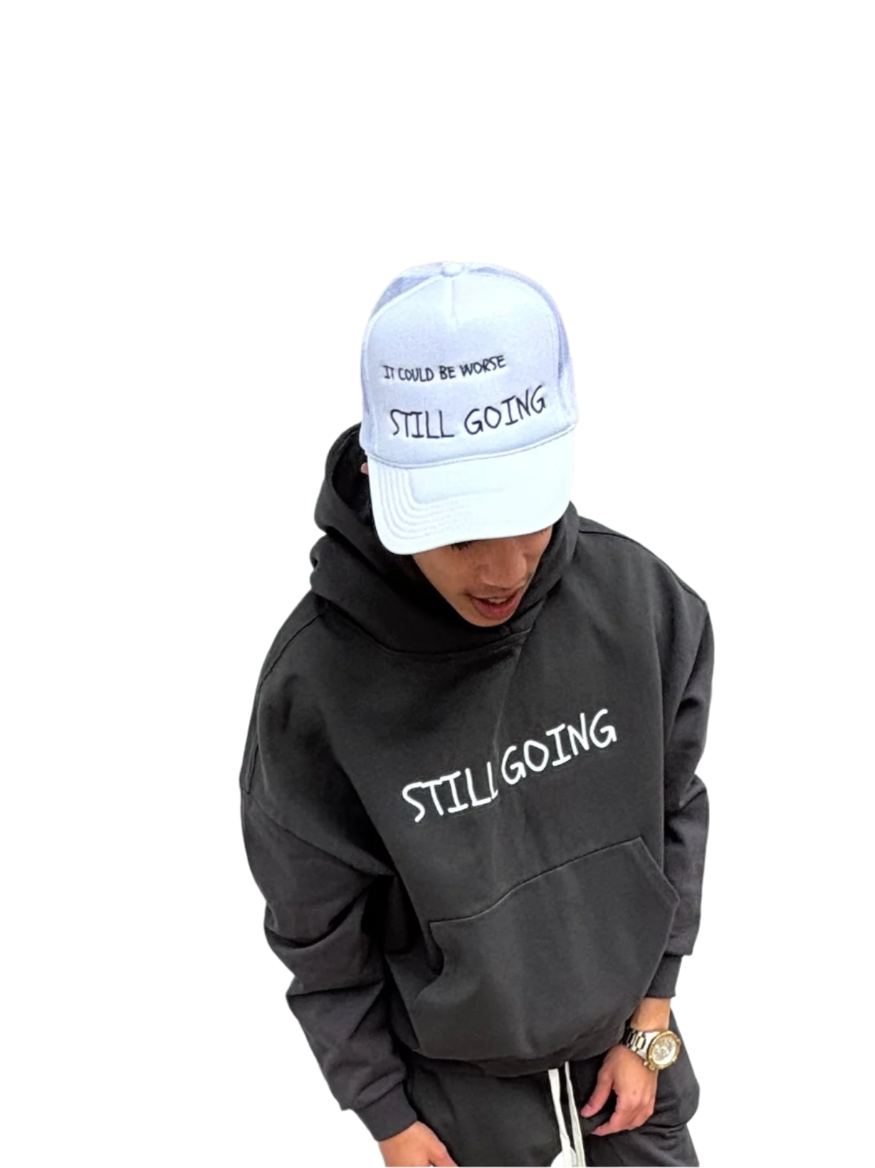 "WORDS HAVE POWER" Foam trucker hat by STILL GOING SHOP