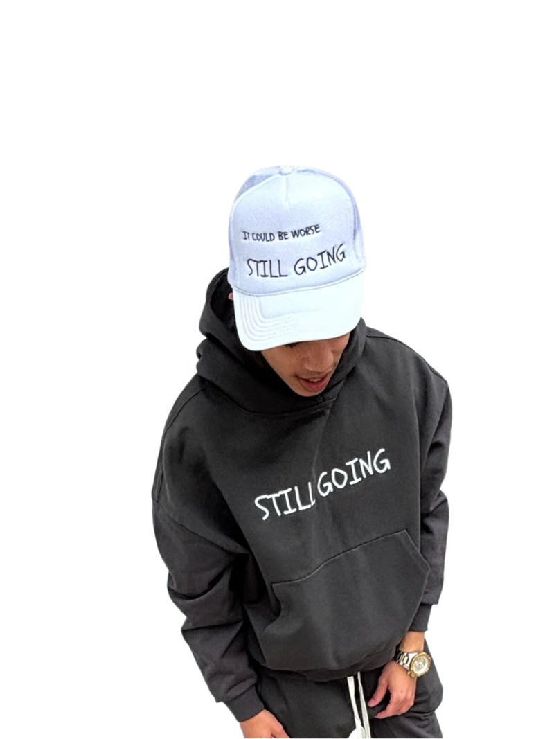 "WORDS HAVE POWER" Foam trucker hat by STILL GOING SHOP