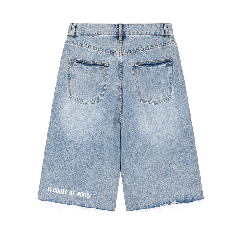 Men’s Vintage Wide Leg Denim Shorts by ODMPOD