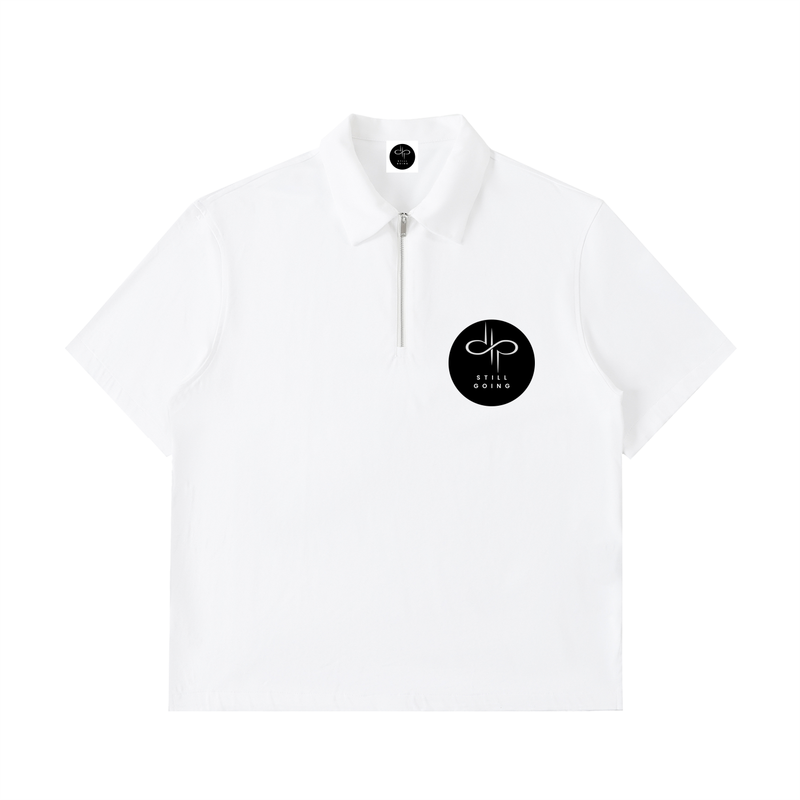 Half-Zip Cotton Polo Shirt by ODMPOD