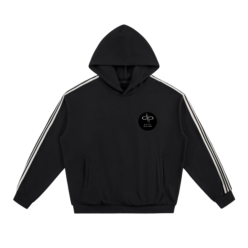 Side Stripe Drop-Shoulder Hoodie by ODMPOD