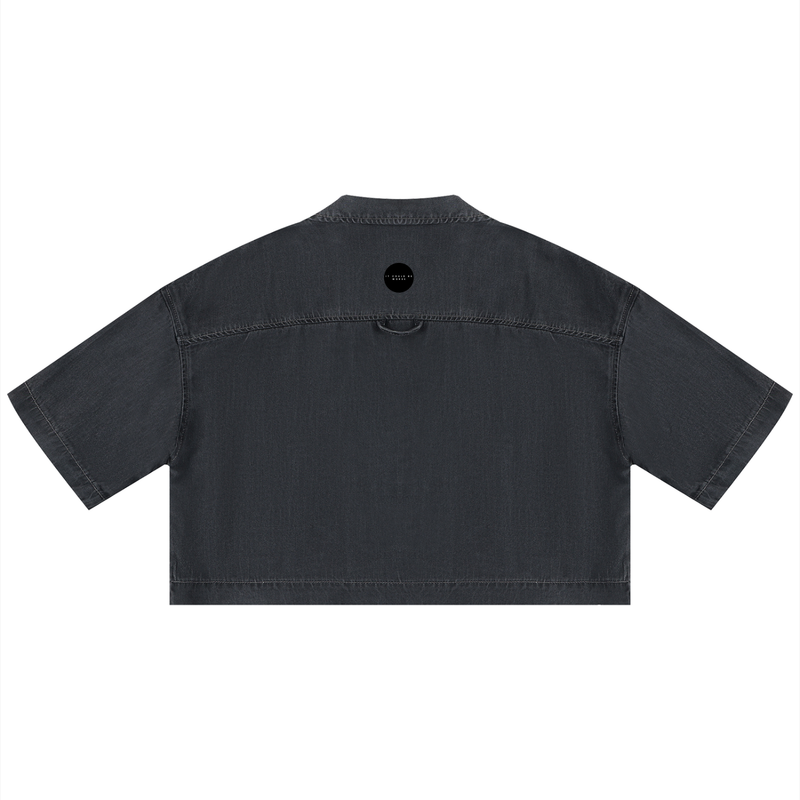 Women's Vintage Wash Boxy Cropped Shirt by ODMPOD