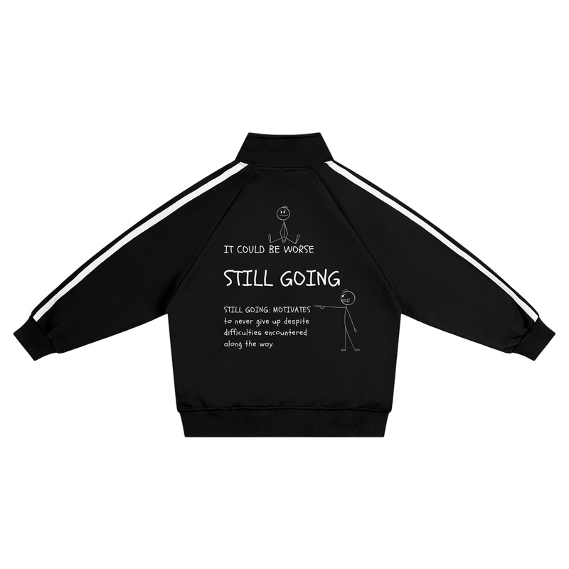 Kids’ Contrast Tape Coach Jacket "WORDS HAVE POWER"