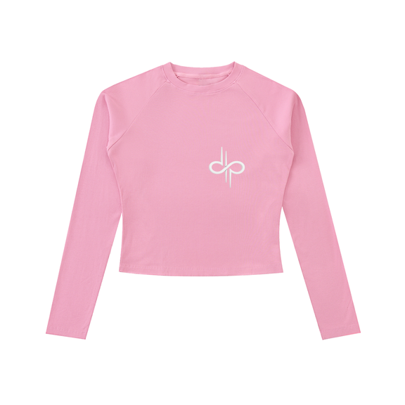 Dyed Washed Raglan Long Sleeve Slim T-Shirt by ODMPOD