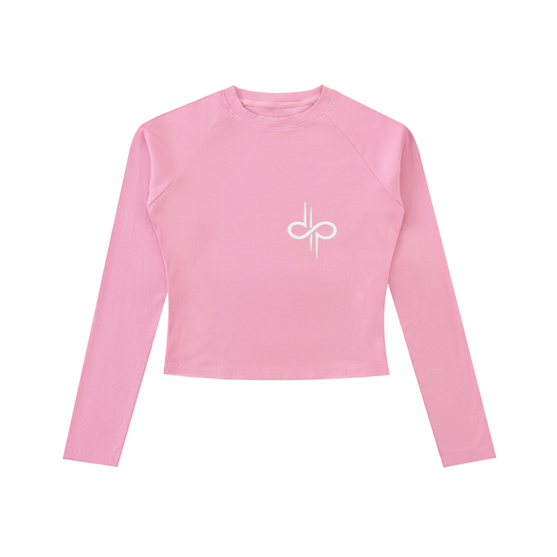 Dyed Washed Raglan Long Sleeve Slim T-Shirt by ODMPOD