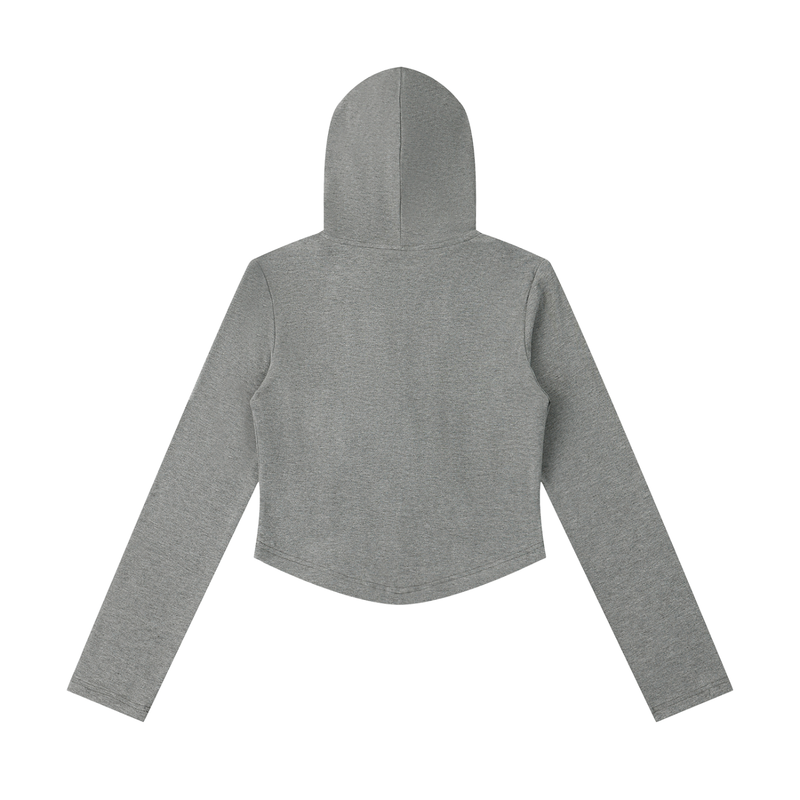 Women's Slim Cropped Full Zip Hoodie by ODMPOD