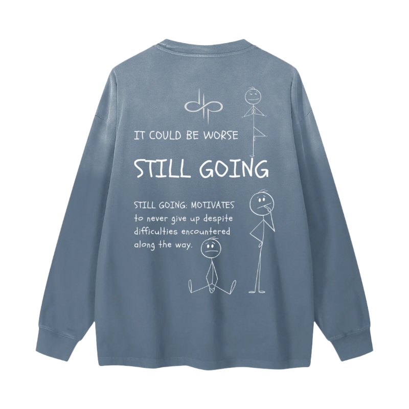 "WORDS HAVE POWER" Gradient Vintage Washed Long Sleeve Tee by ODMPOD