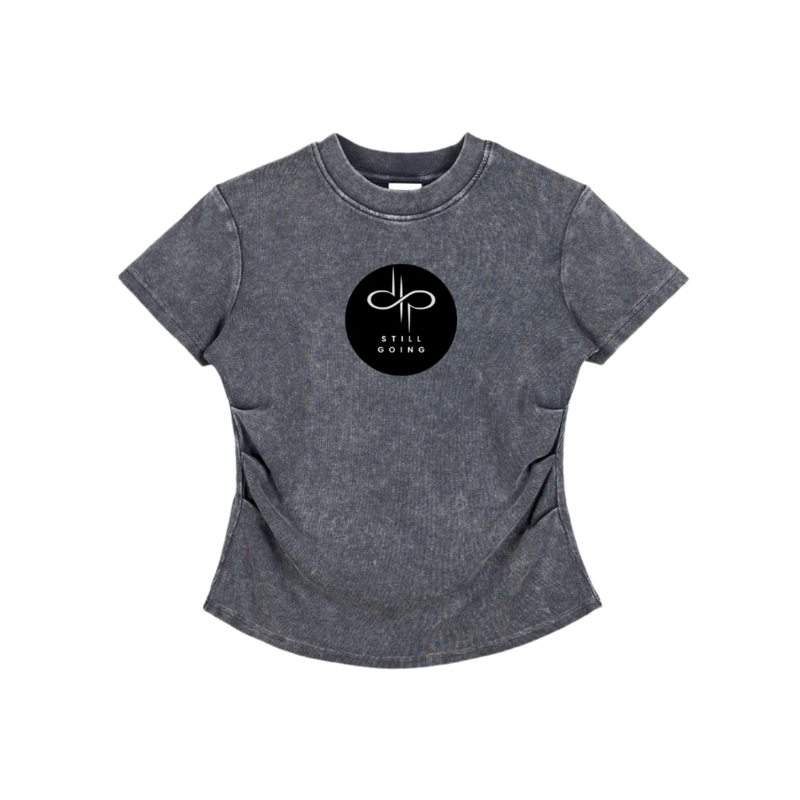 Vintaged-Wash Bodycon Cotton T-Shirt by ODMPOD