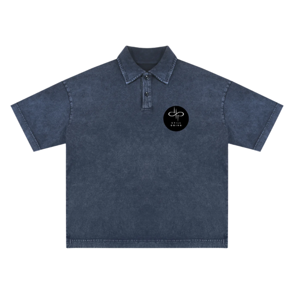 Heavyweight Snow-Washed Polo T-Shirt by ODMPOD