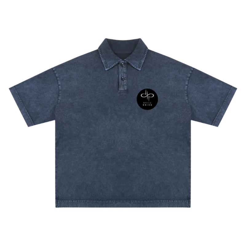 Heavyweight Snow-Washed Polo T-Shirt by ODMPOD
