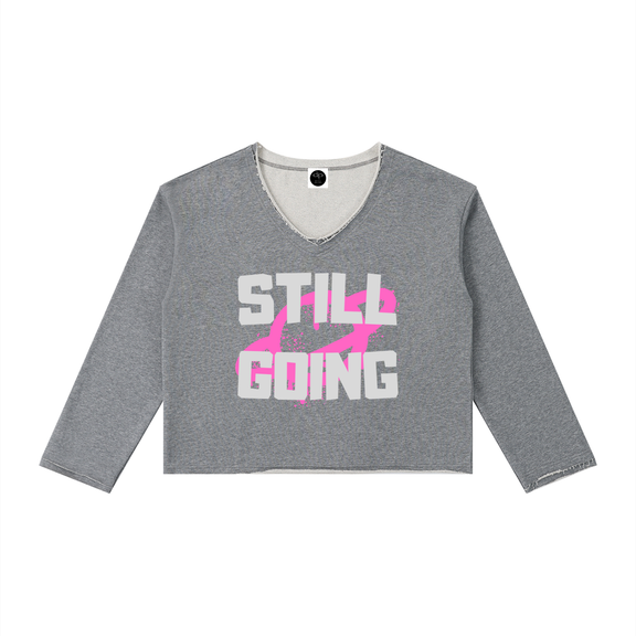 Women's Raw Hem Long Sleeve T-Shirt by ODMPOD
