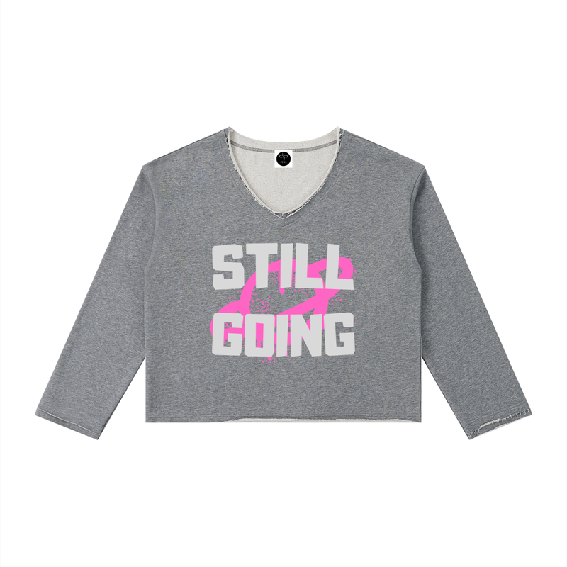 Women's Raw Hem Long Sleeve T-Shirt by ODMPOD